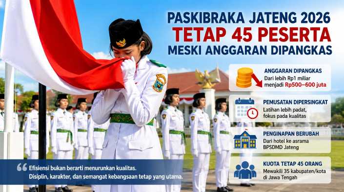 Anggaran Dipangkas, Mutu Paskibraka Diuji