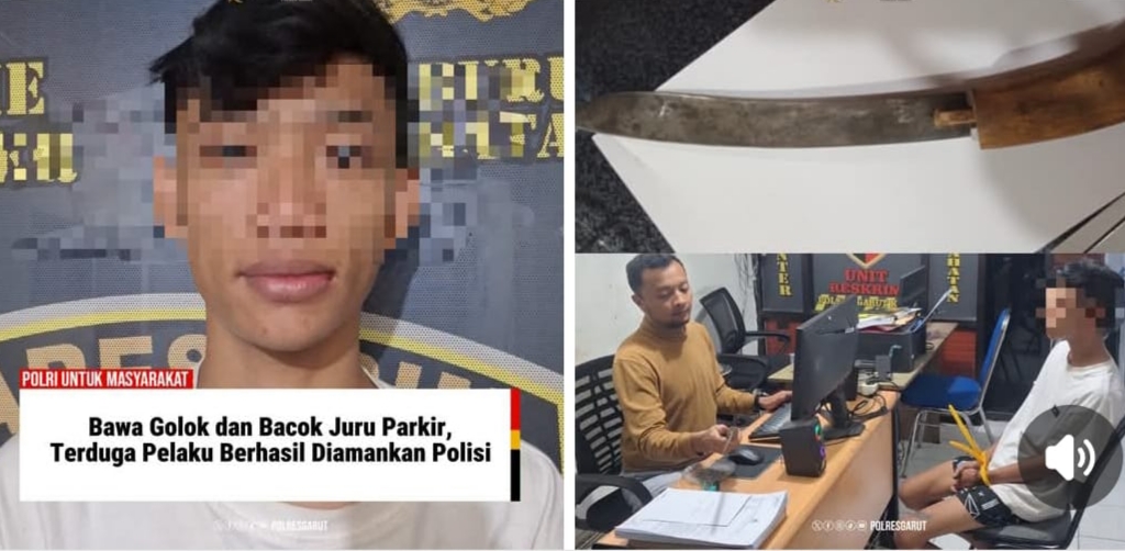 Pelaku Pembacokan Tukang Parkir di Garut Ditangkap Polisi