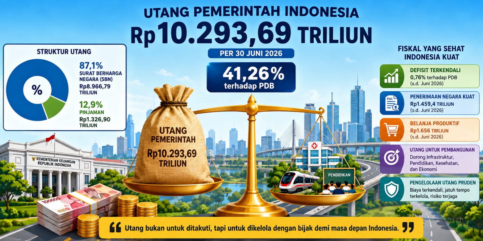 Utang Menembus Rp10.293 Triliun, Seberapa Aman?