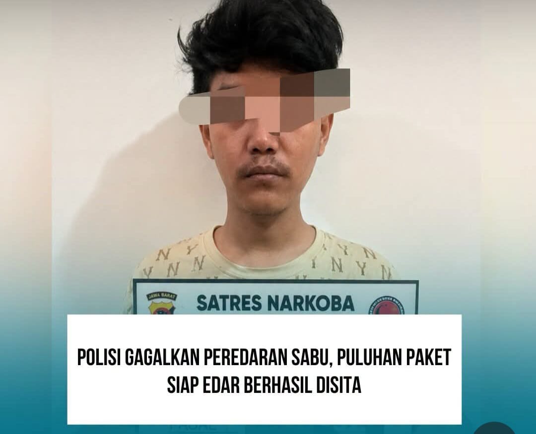 Polres Garut Amankan Pengedar Sabu Beserta Puluhan Paket Sabu Siap Edar