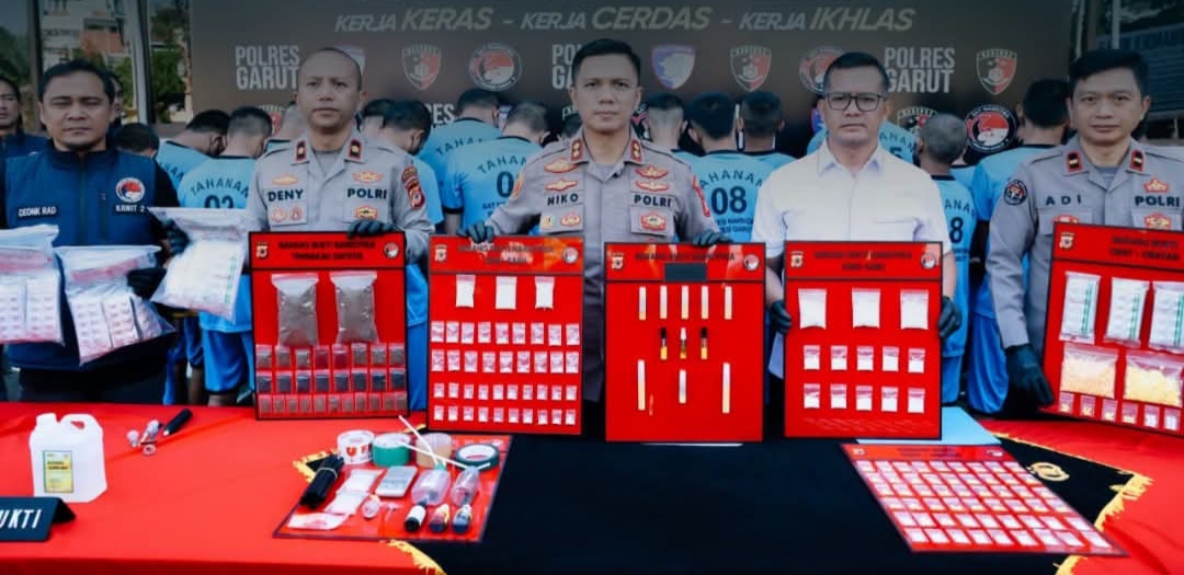 Satresnarkoba Polres Garut Ungkap 20 Kasus, dan Amankan 28 Tersangka